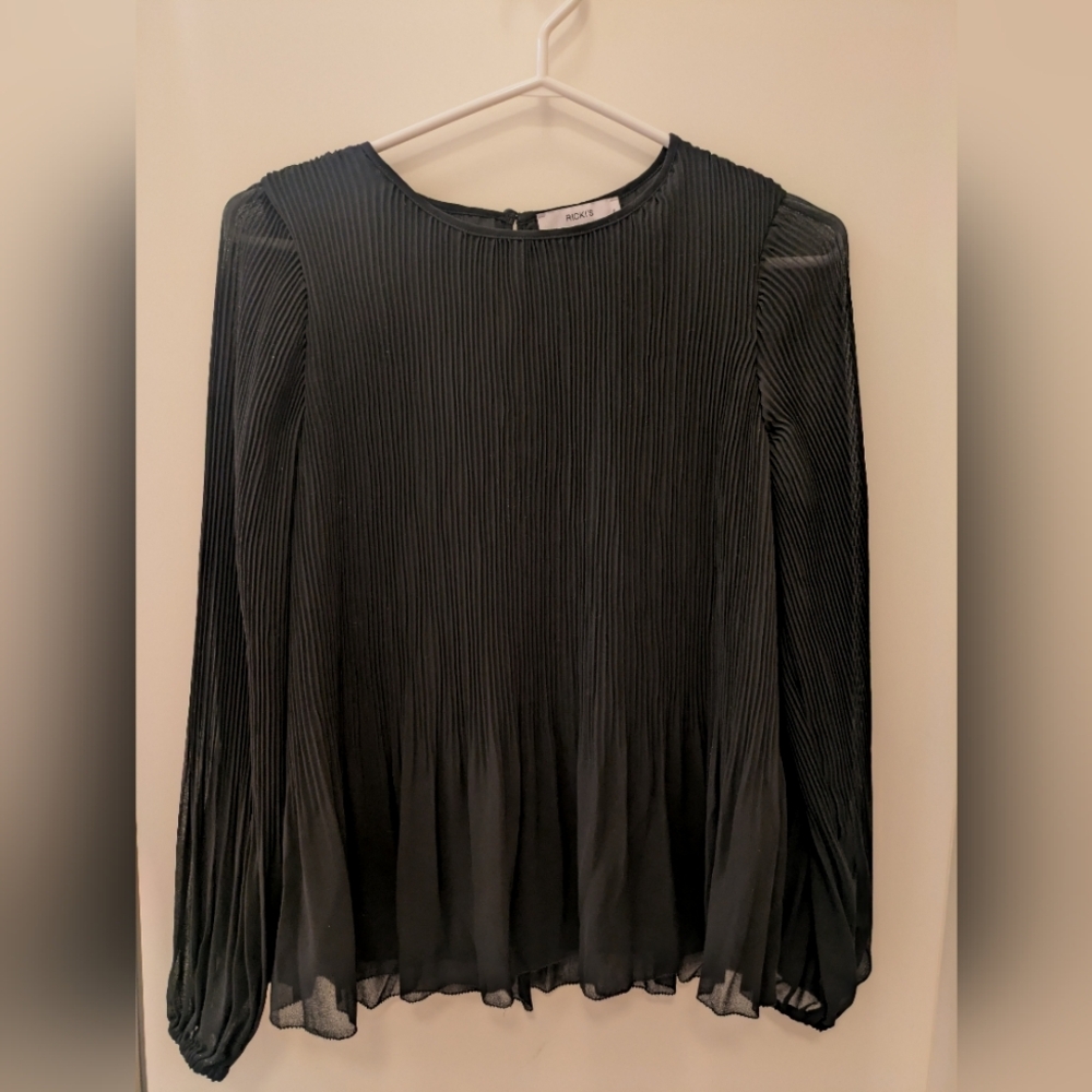 Long Sleeve Black Blouse